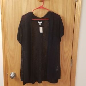 Short sleeve cardigan sweater